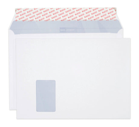 Elco Couvert C4, Fenster links, Haftklebung, hochweiss, 120 g/m², mit Innendruck – 50 Stk.