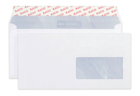 Elco Couvert C5/6, Fenster rechts, Haftklebung, hochweiss, 80 g/m², mit Innendruck – 200 Stk.