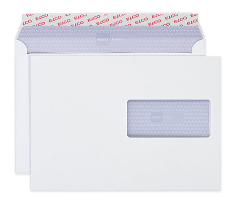 Elco Couvert C5, Fenster rechts, selbstklebend, hochweiss, 100 g/m², mit Innendruck – 100 Stk.