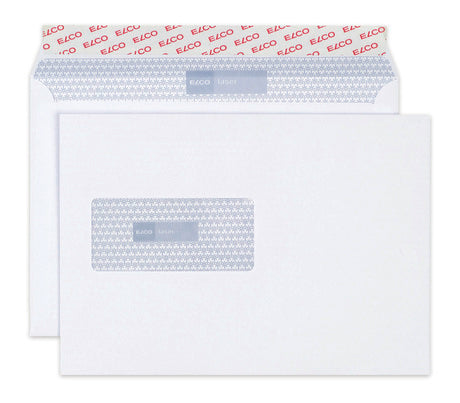 Elco Couvert C5, Fenster links, Haftklebung, hochweiss, 100 g/m², mit Innendruck – 100 Stk.