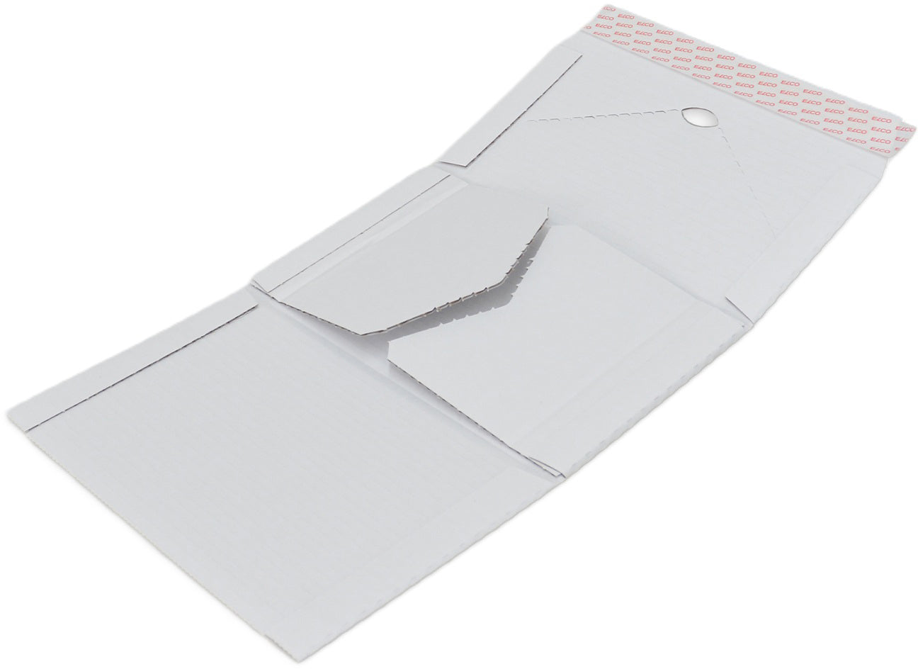 Elco Versandverpackung Unipack – 780 × 380 × 10 mm, 1-wellig (B), selbstklebend, Aufreissperforation