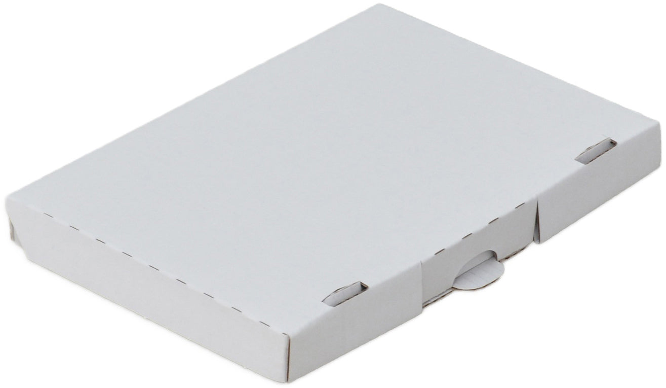 Elco Versandkarton Clickbox – für DIN A6 – 330 × 190 × 5 mm, 1-wellig (E), Steckverschluss, weiss