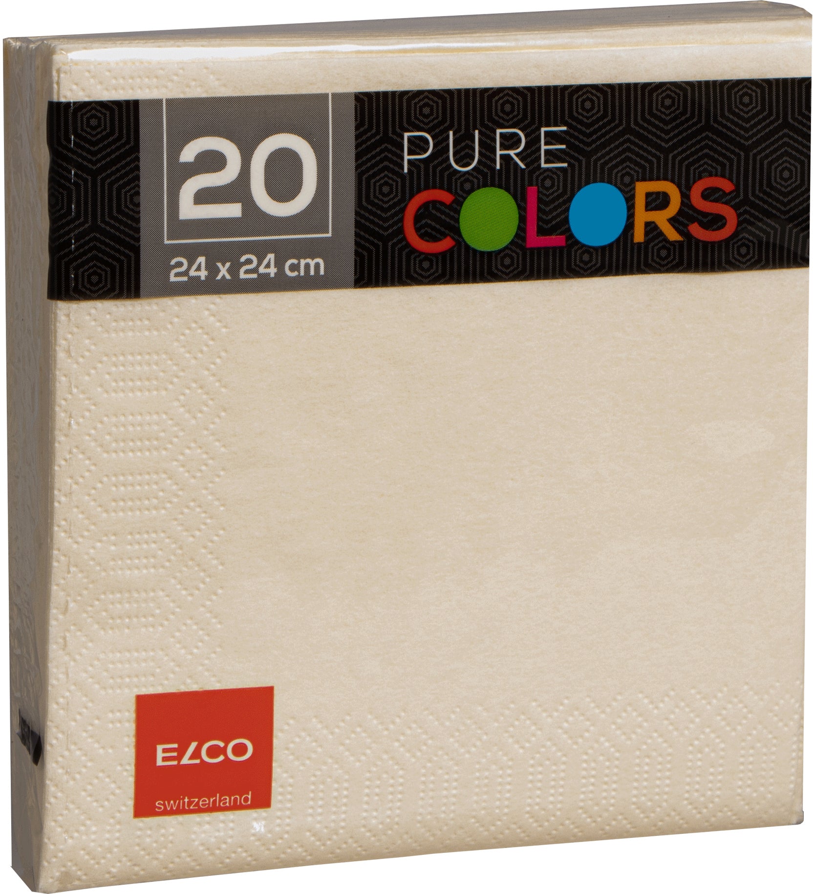 Elco Servietten Creme – 24 × 24 cm, 3-lagig – 20 Stück