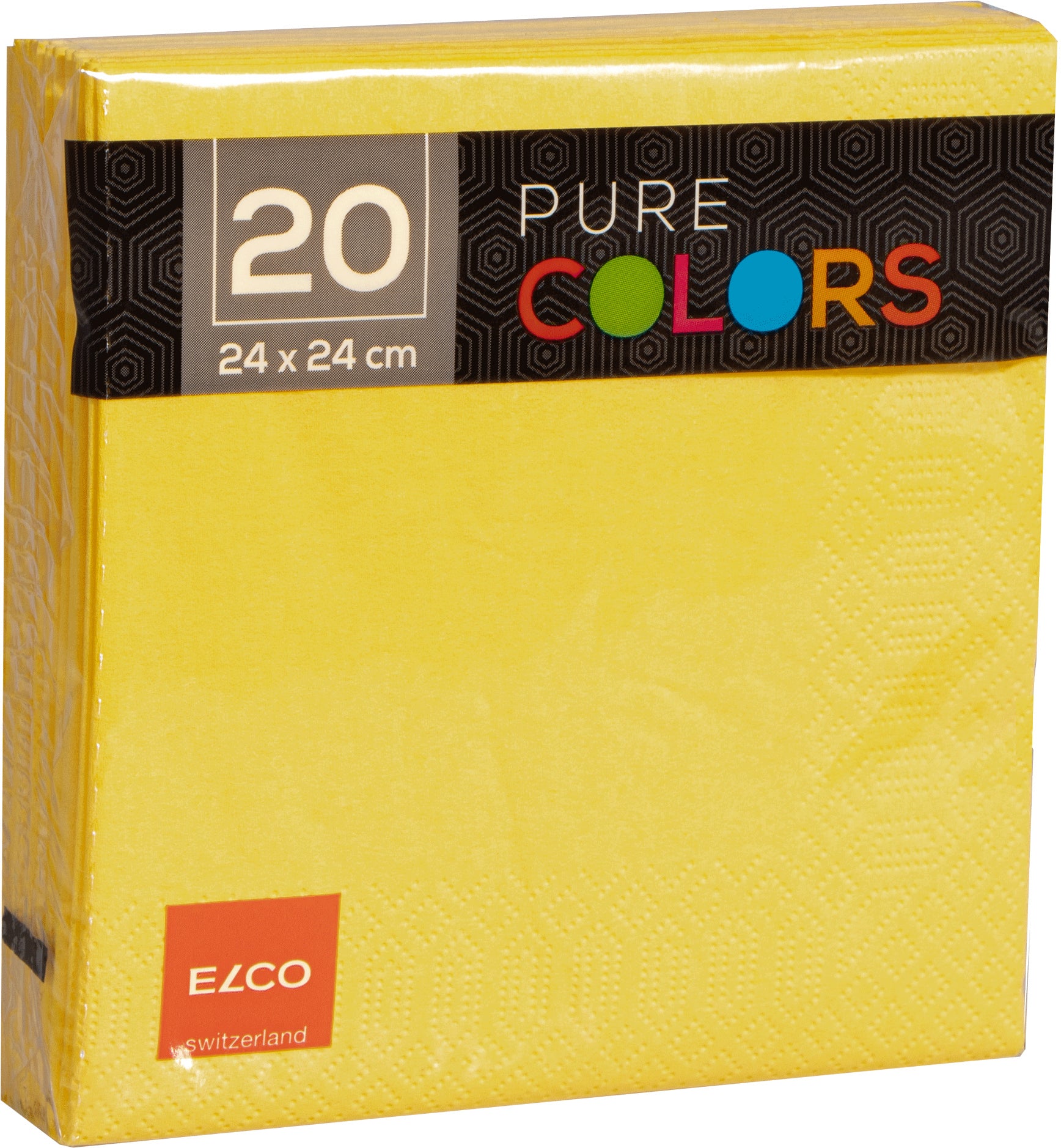 Elco Servietten – gelb – 24 × 24 cm, 3-lagig – 20 Stück