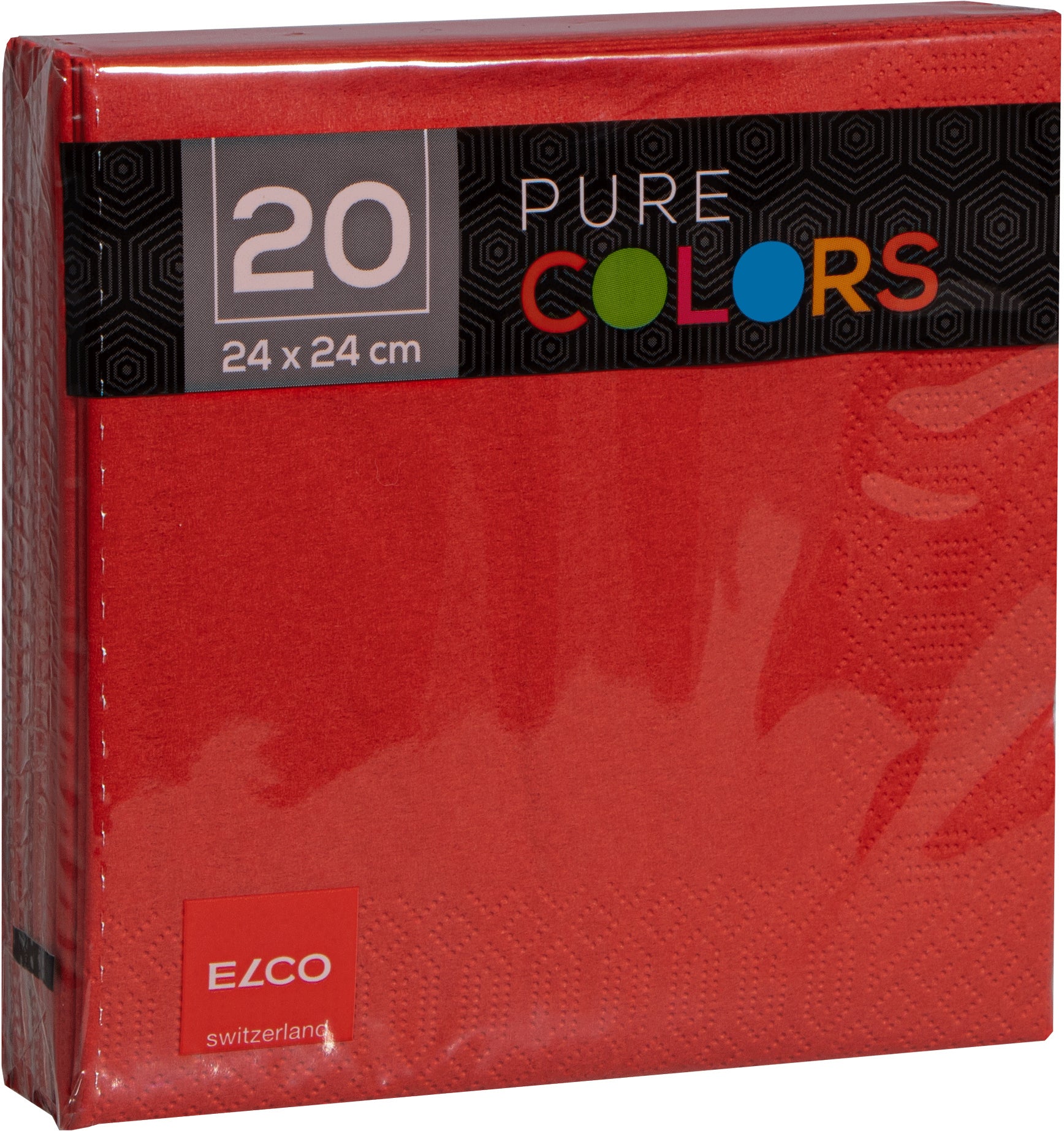 Elco Servietten rot – 12 × 12 cm, 3-lagig – 20 Stück