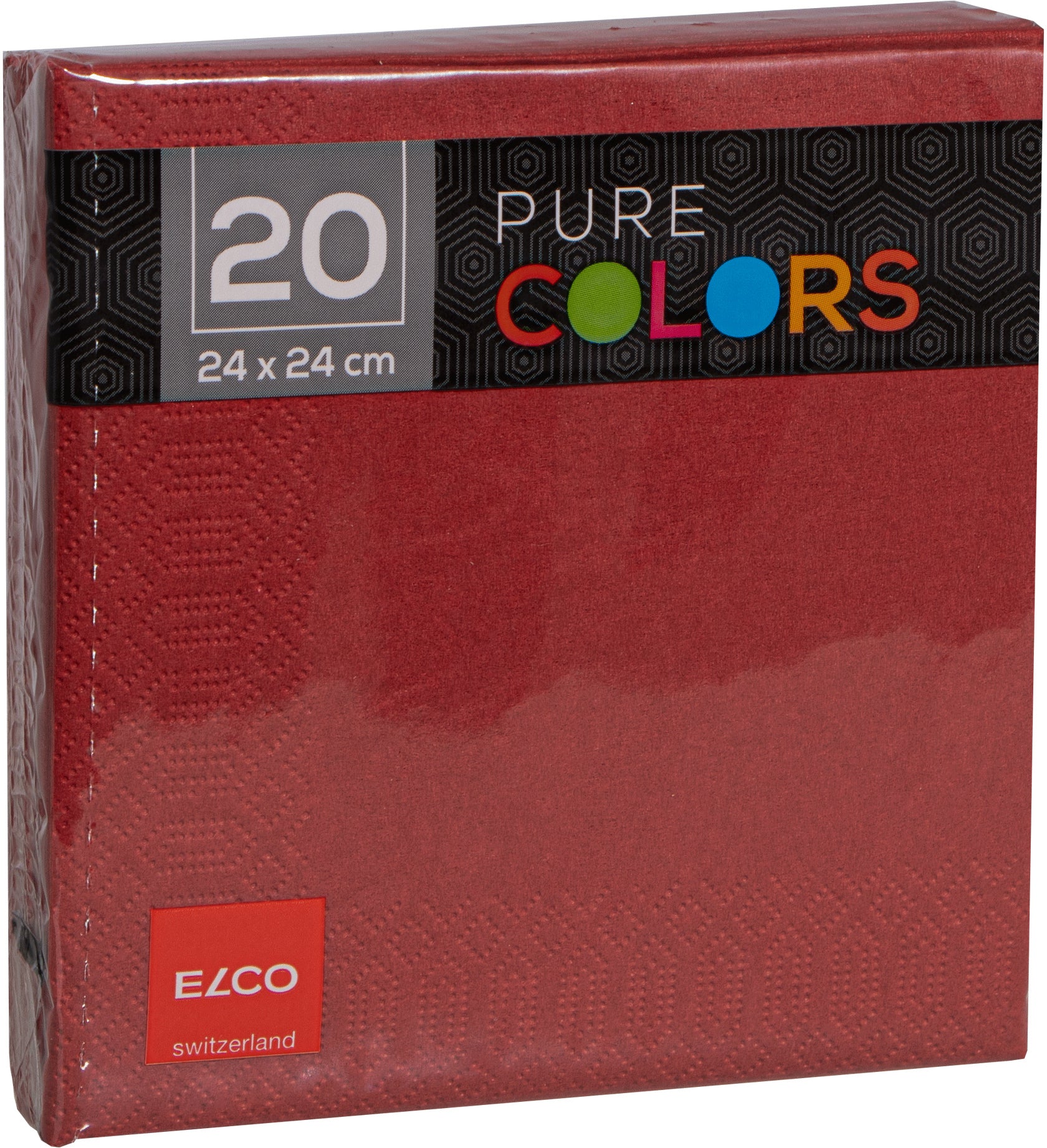 Elco Servietten Bordeaux – 12 × 12 cm, 3-lagig – 20 Stück