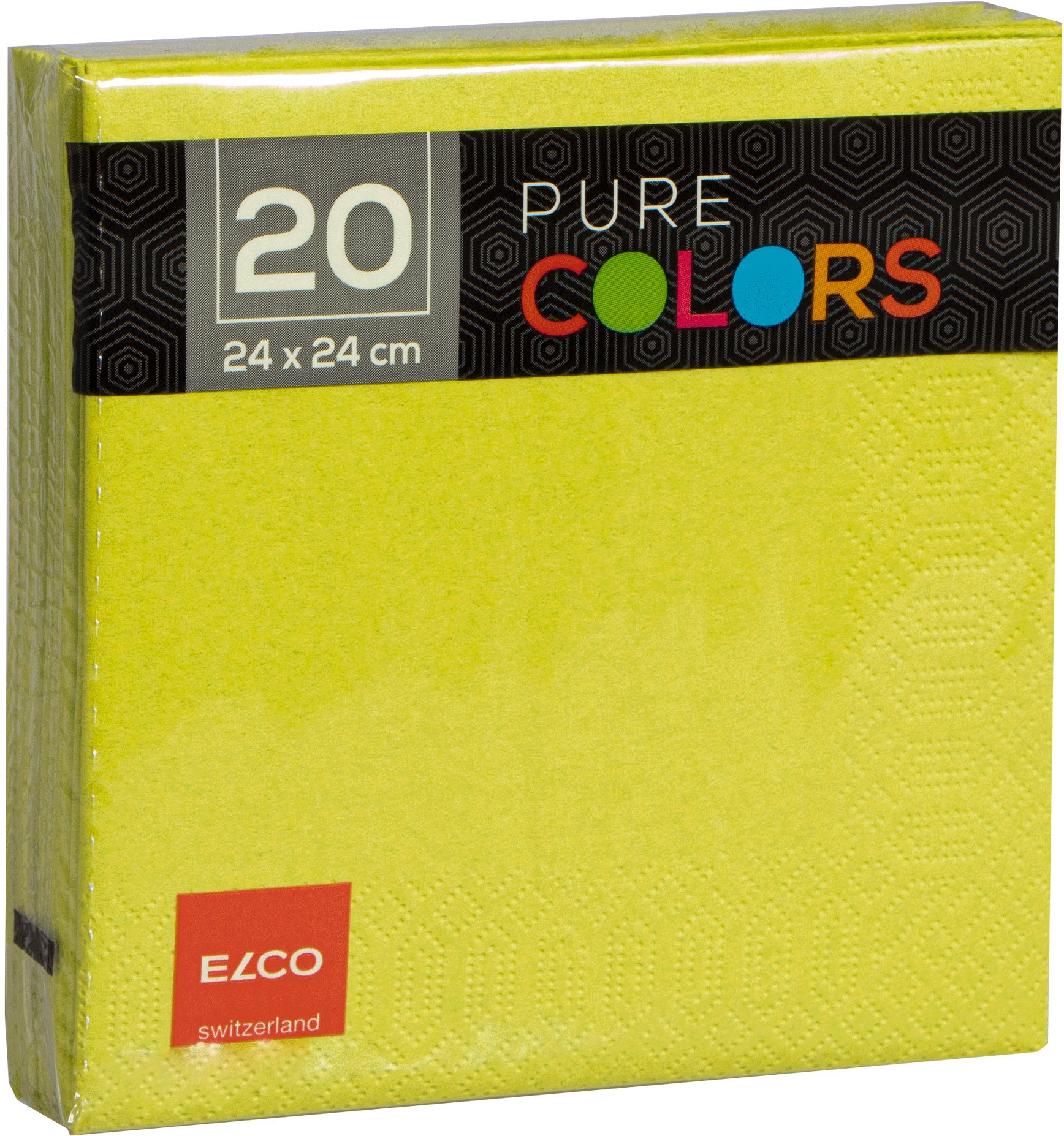 Elco Servietten Kiwi – 24 × 24 cm, 3-lagig – 20 Stück