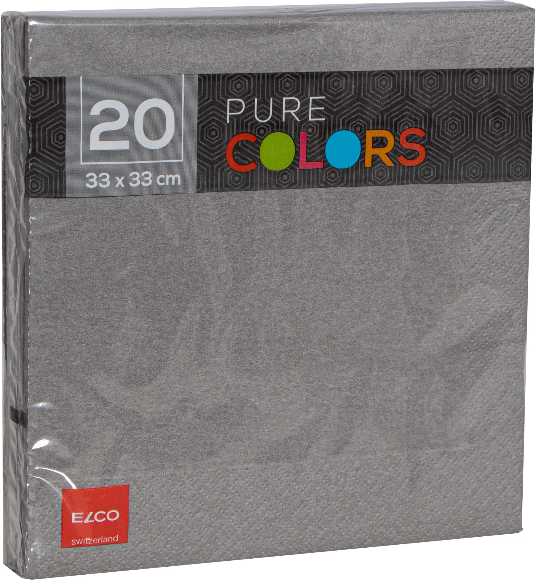 Elco Servietten – grau – 16,8 × 16,8 cm, 3-lagig – 20 Stück