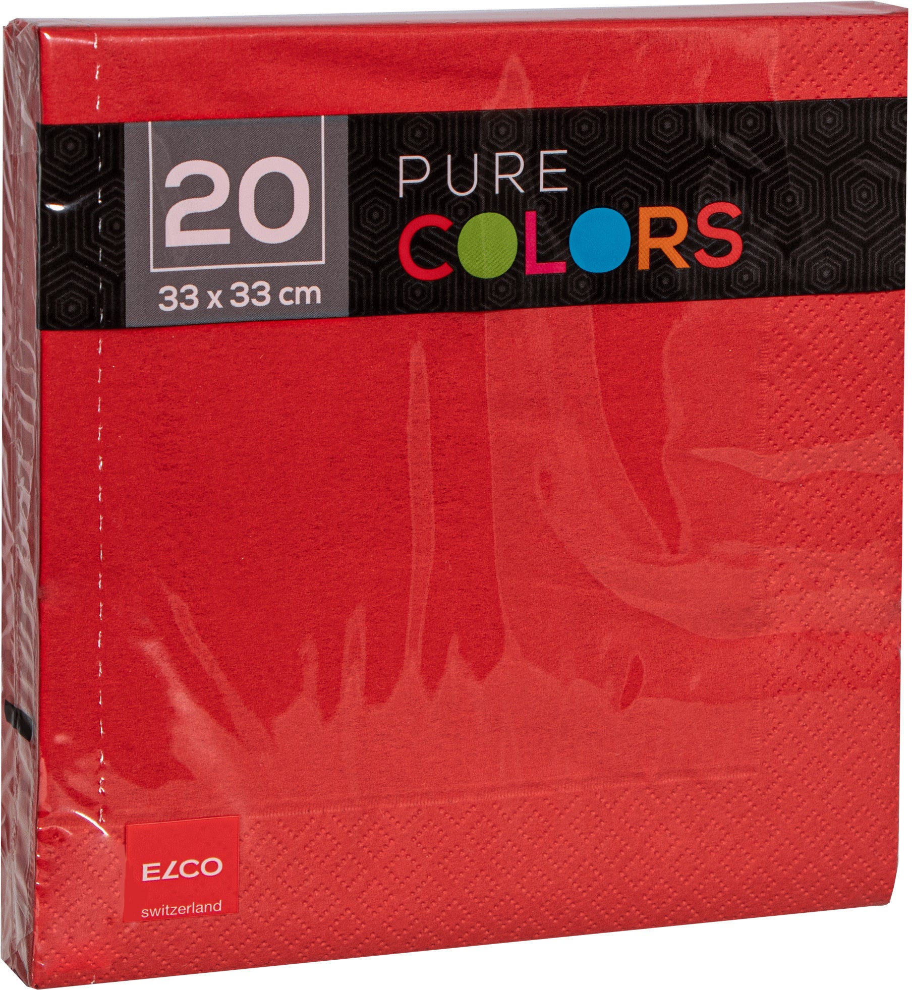 Elco Servietten – rot – 16,5 × 16,5 cm, 3-lagig – 20 Stück