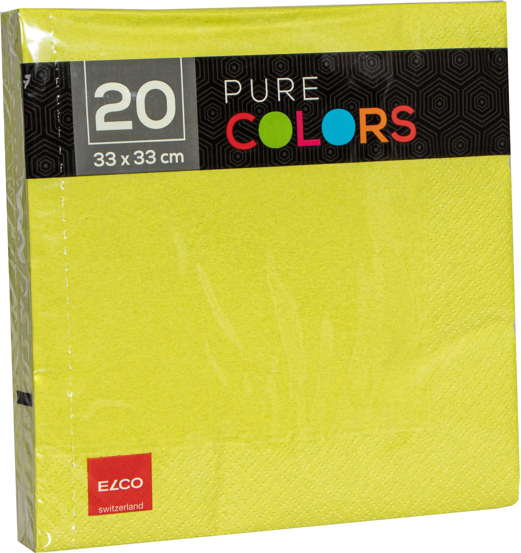 Elco Servietten Kiwi – 17 × 17 cm, 3-lagig – 20 Stück