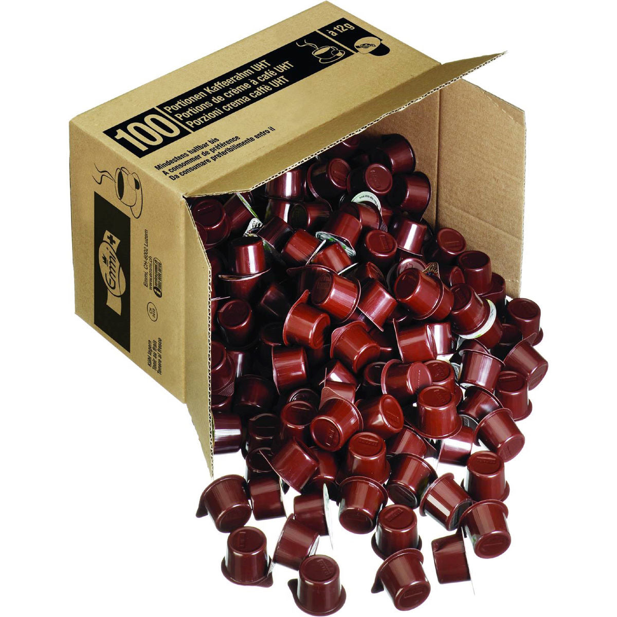 Emmi – Kaffeerahm UHT Portionen, 15% Fett – 100 × 12 g