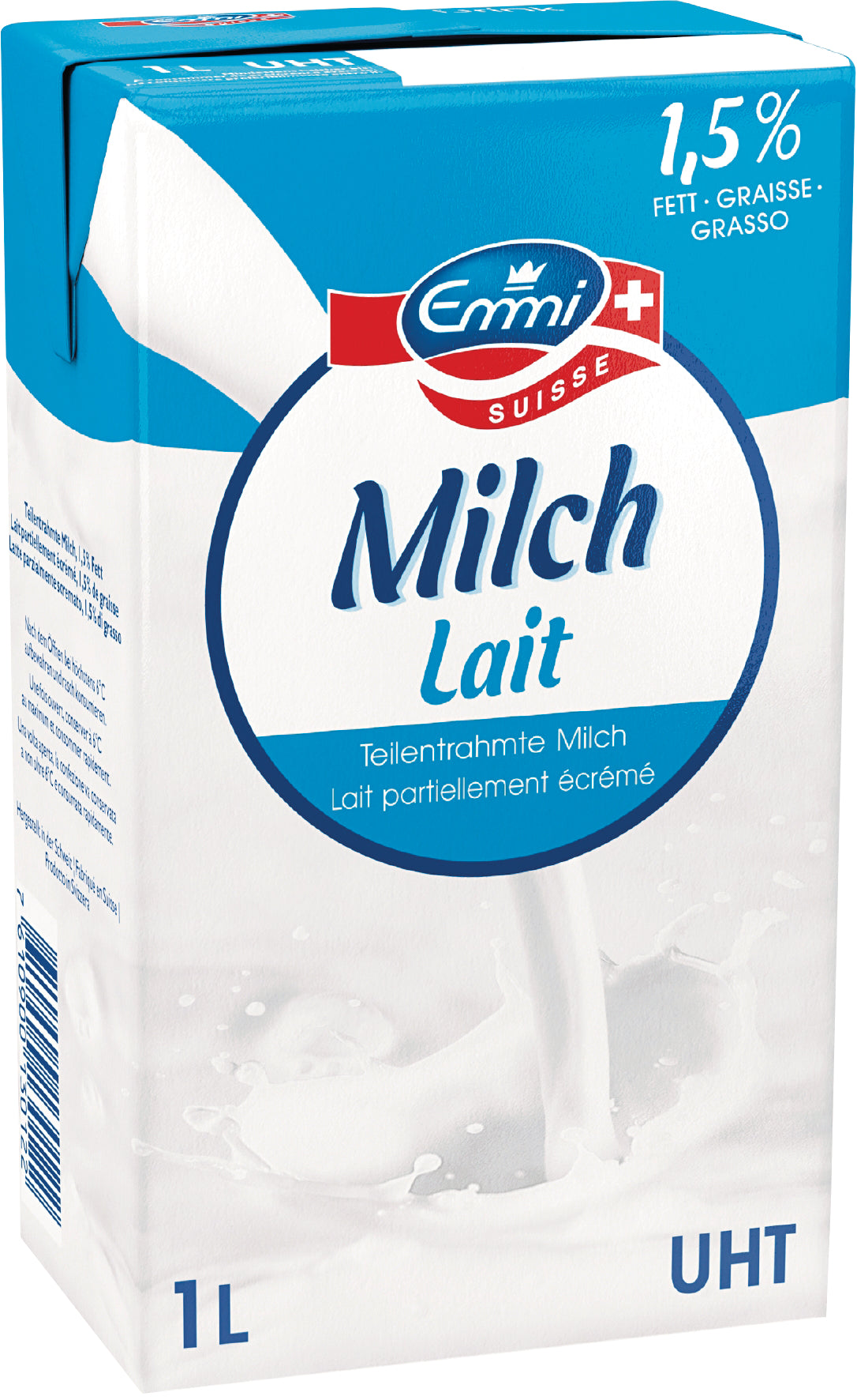 Emmi – Milchdrink UHT, 1,5% Fett – 12 × 1 l