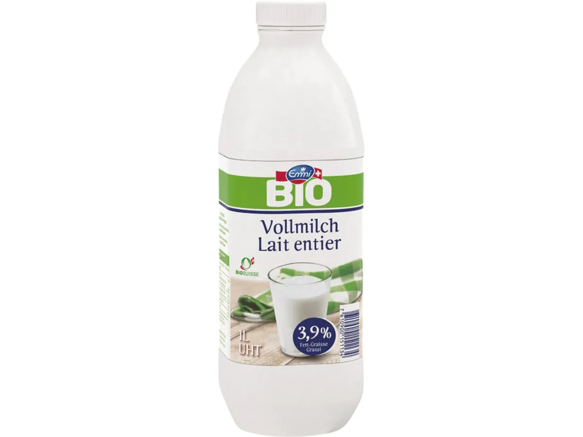EMMI Latte intero bio UHT, 3,6% di grassi – 6 × 1 l