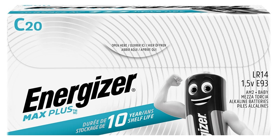 Energizer Max Plus C Batterien, Alkaline – 20 Stk.