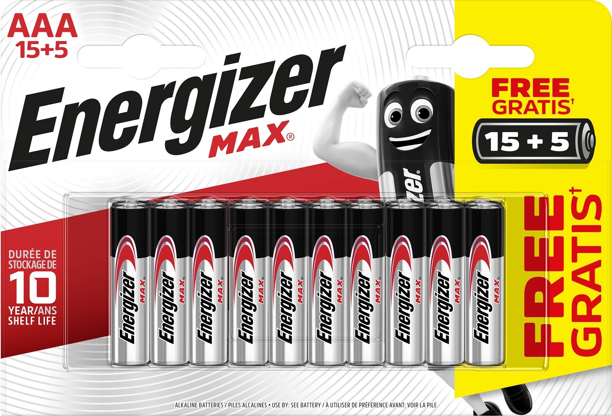 Energizer AAA Batterien, Alkaline, 1,5 V – 20 Stk.