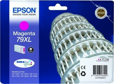 Epson T790340XL Magenta Tintenpatrone (Original) – 2'000 Seiten – für WorkForce Pro WF-5620DWF – C13T79034010