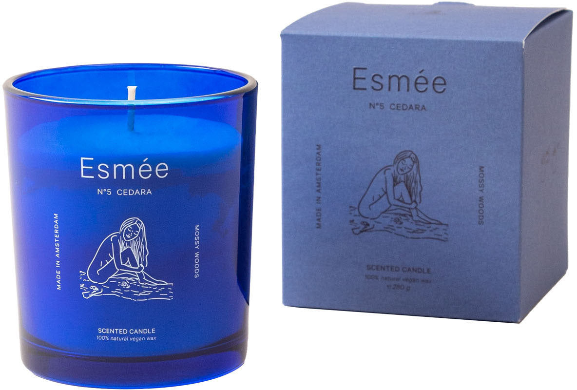Esmée Duftkerze – Laubmoose – Ø 9,5 × 10,5 cm – 50 h