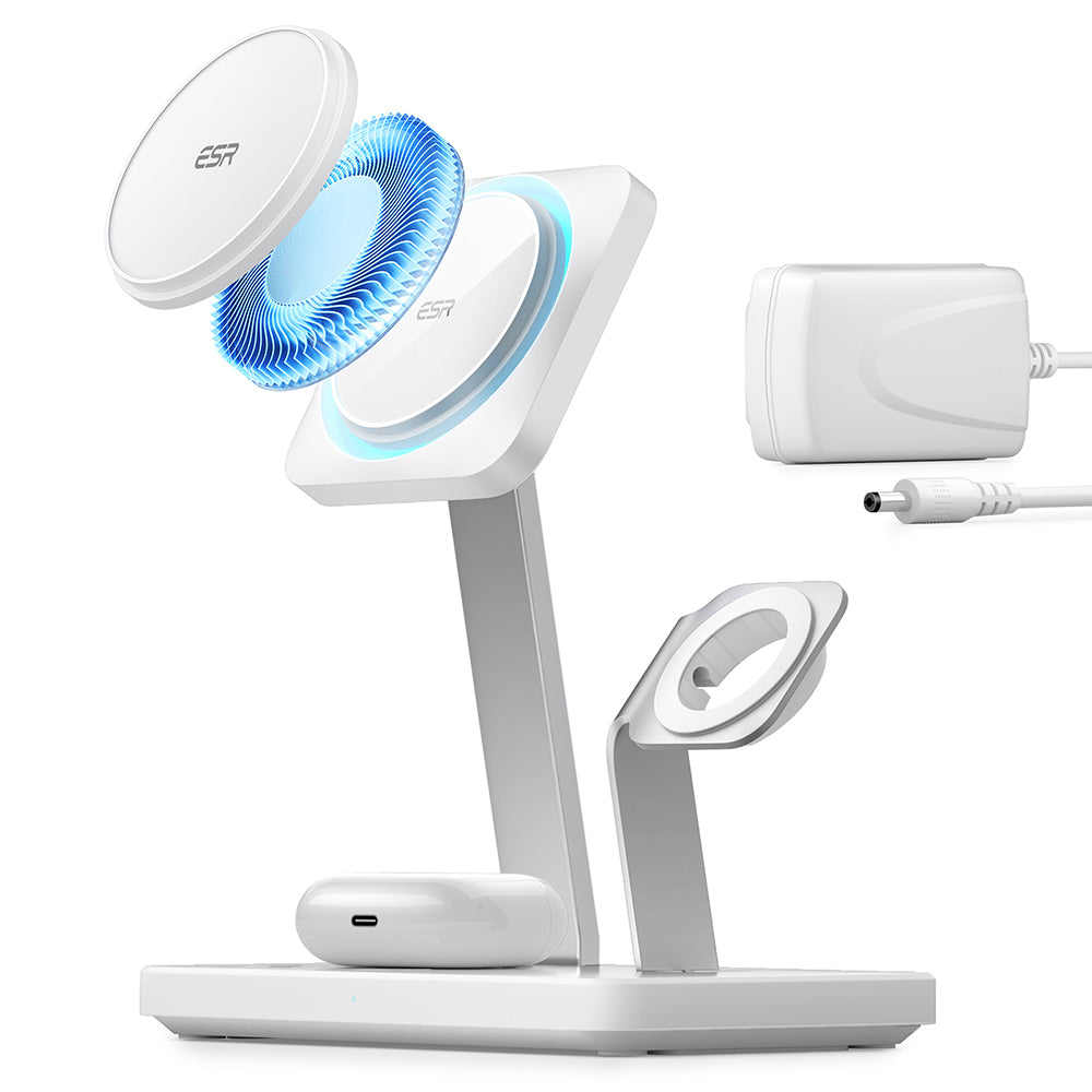 Electronic Silk Road Corp. ESR HaloLock 3-in-1 Ladeständer – MagSafe-kompatibel – magnetisch – für iPhone 12–14, AirPods, Apple Watch
