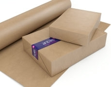 Eurokraft Kraftpapier enggestreift – 80 g/m² – 75 cm × 300 m – braun – glatt – 17,930 kg