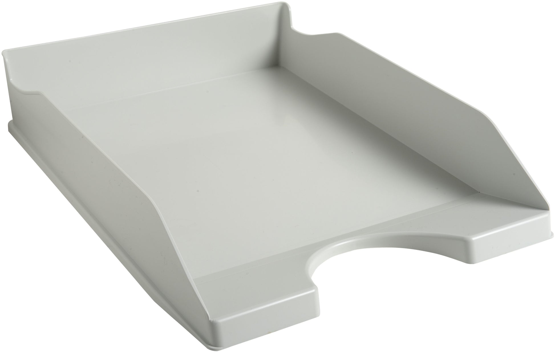 Exacompta ECOTRAY – Briefkorb für A4+, hoch, Polystyrol, grau, 345 × 65 × 255 mm