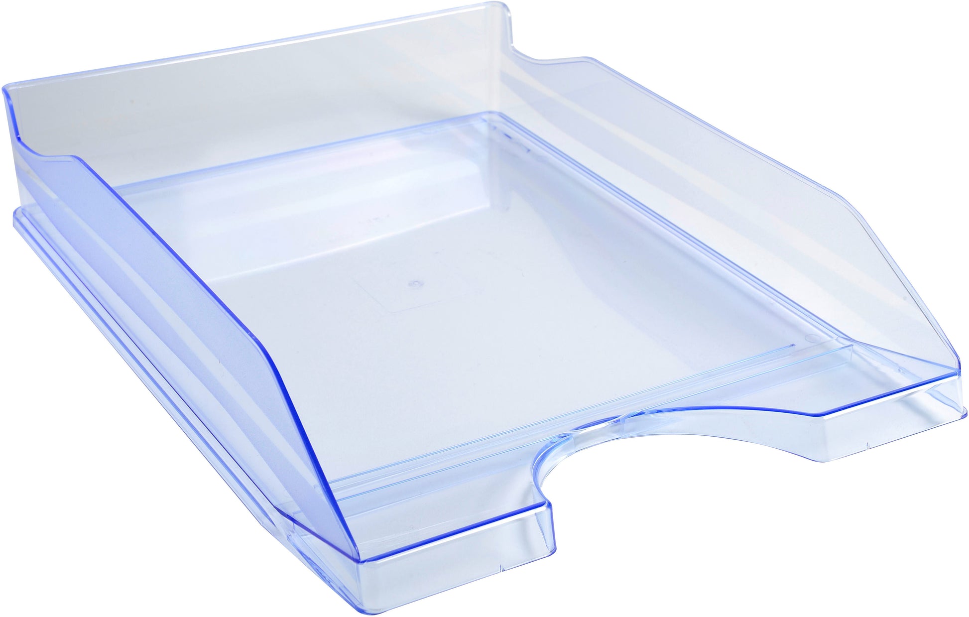 Exacompta Ecotray – Briefkorb für A4+, Kunststoff, blau transparent, 255 × 65 × 350 mm