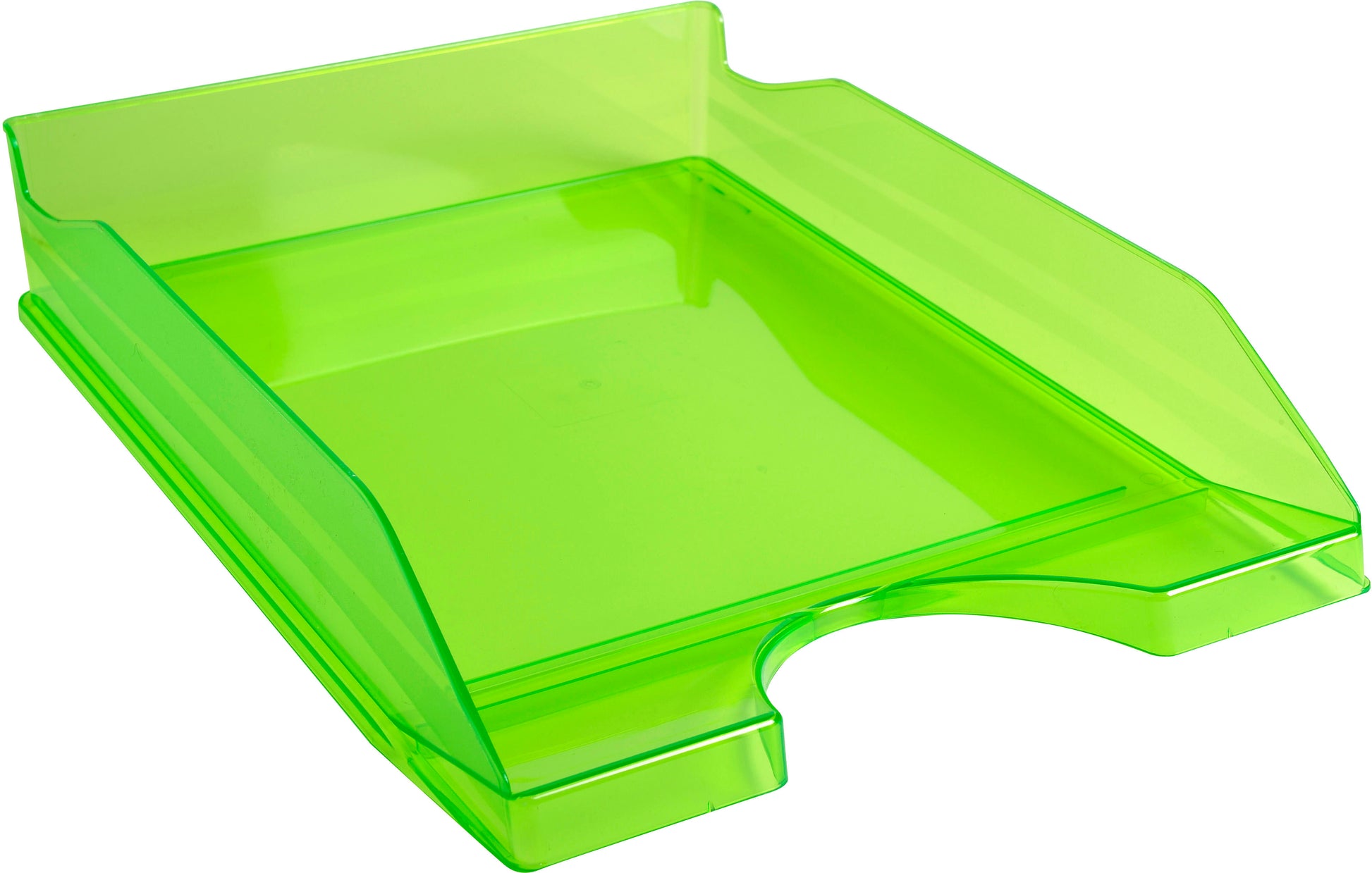 Exacompta Ecotray – Briefkorb für A4+, Kunststoff, grün transparent, 255 × 65 × 350 mm