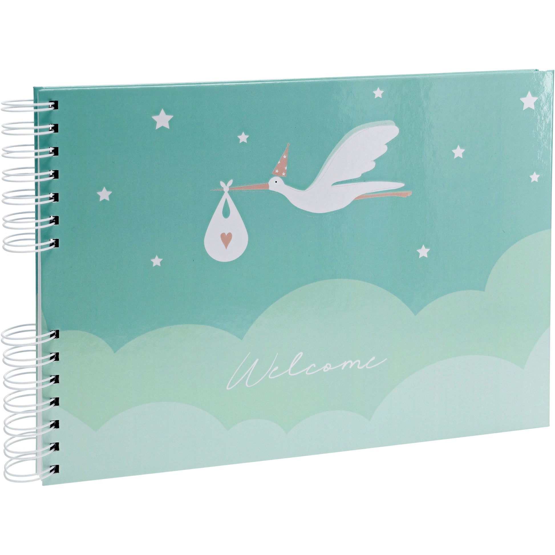 Exacompta Fotobuch, Spiralbindung, 50 Seiten, Weiss, 32 × 22 cm, Blau