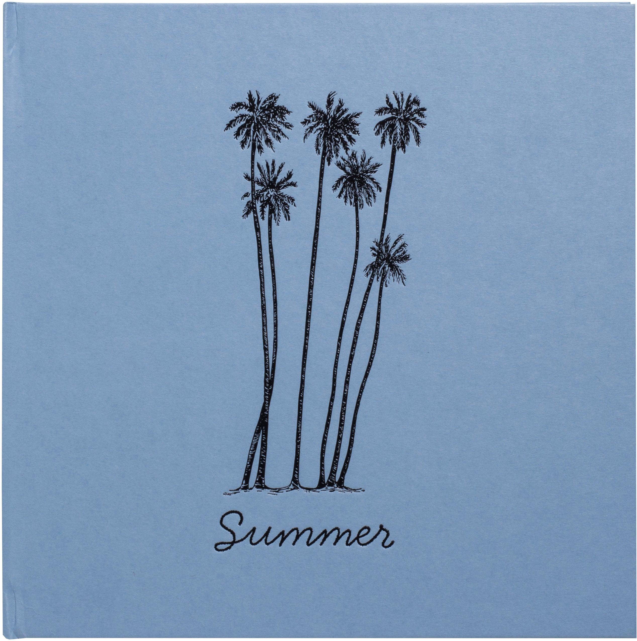 Exacompta Summertime – Fotobuch, 30 Seiten, Schwarz, 25 × 25 cm, Eisblau, mit Palmen-Print