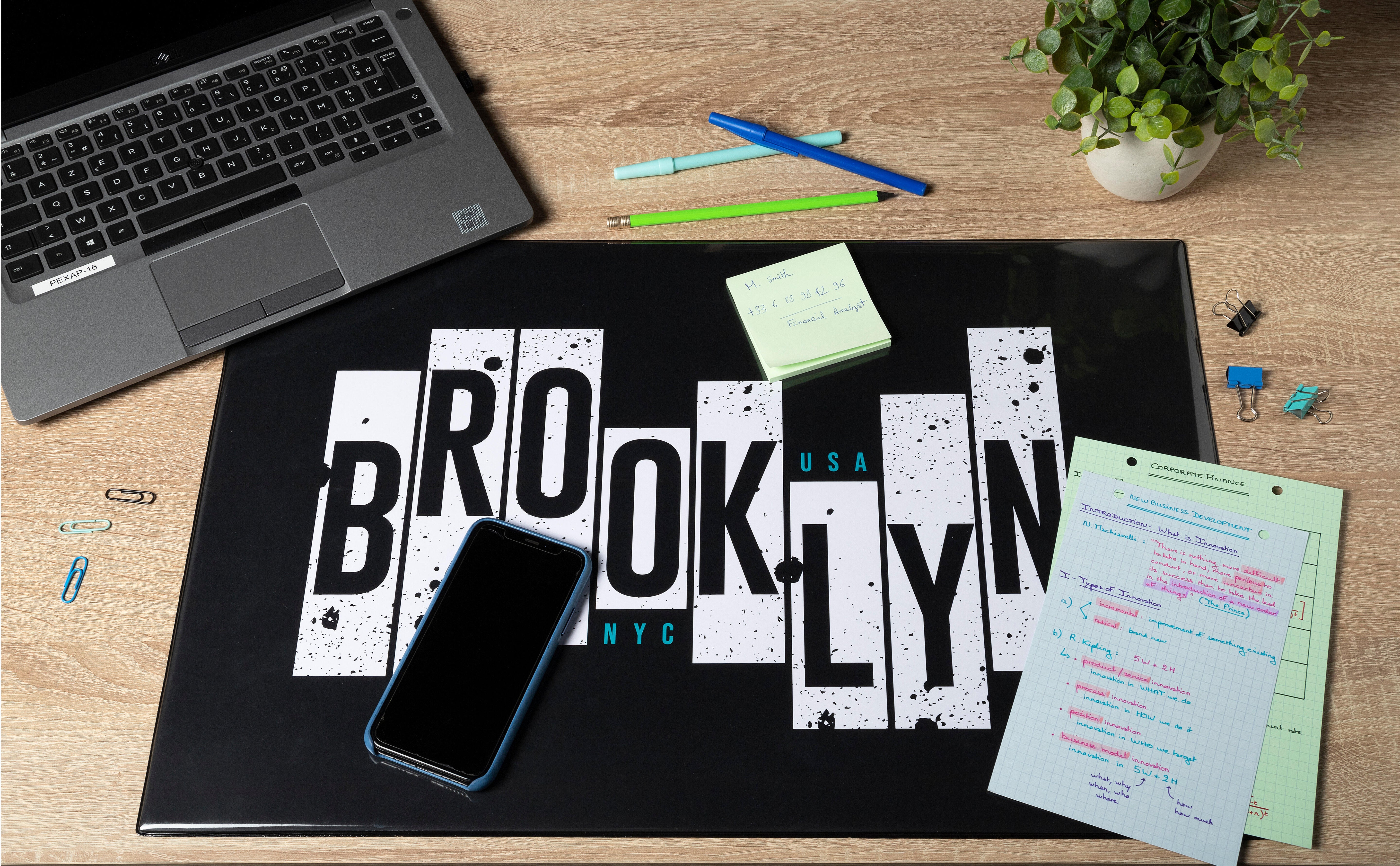 Exacompta Schreibunterlage Brooklyn – 375 × 575 mm, Karton, PVC-beschichtet