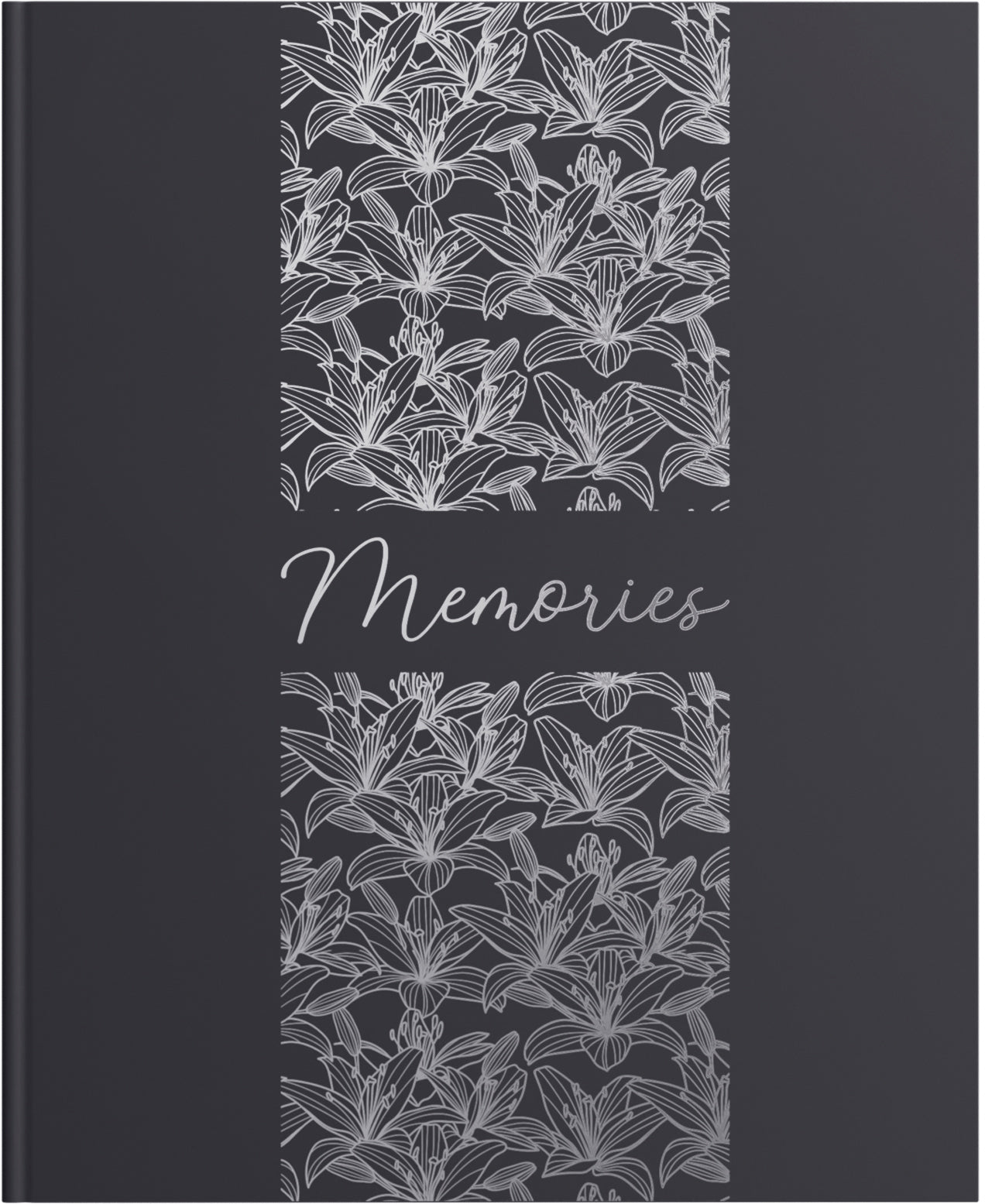 Exacompta Gästebuch Titane – Soft-Touch-Einband, Silberschnitt – 100 Seiten – 270 × 220 mm
