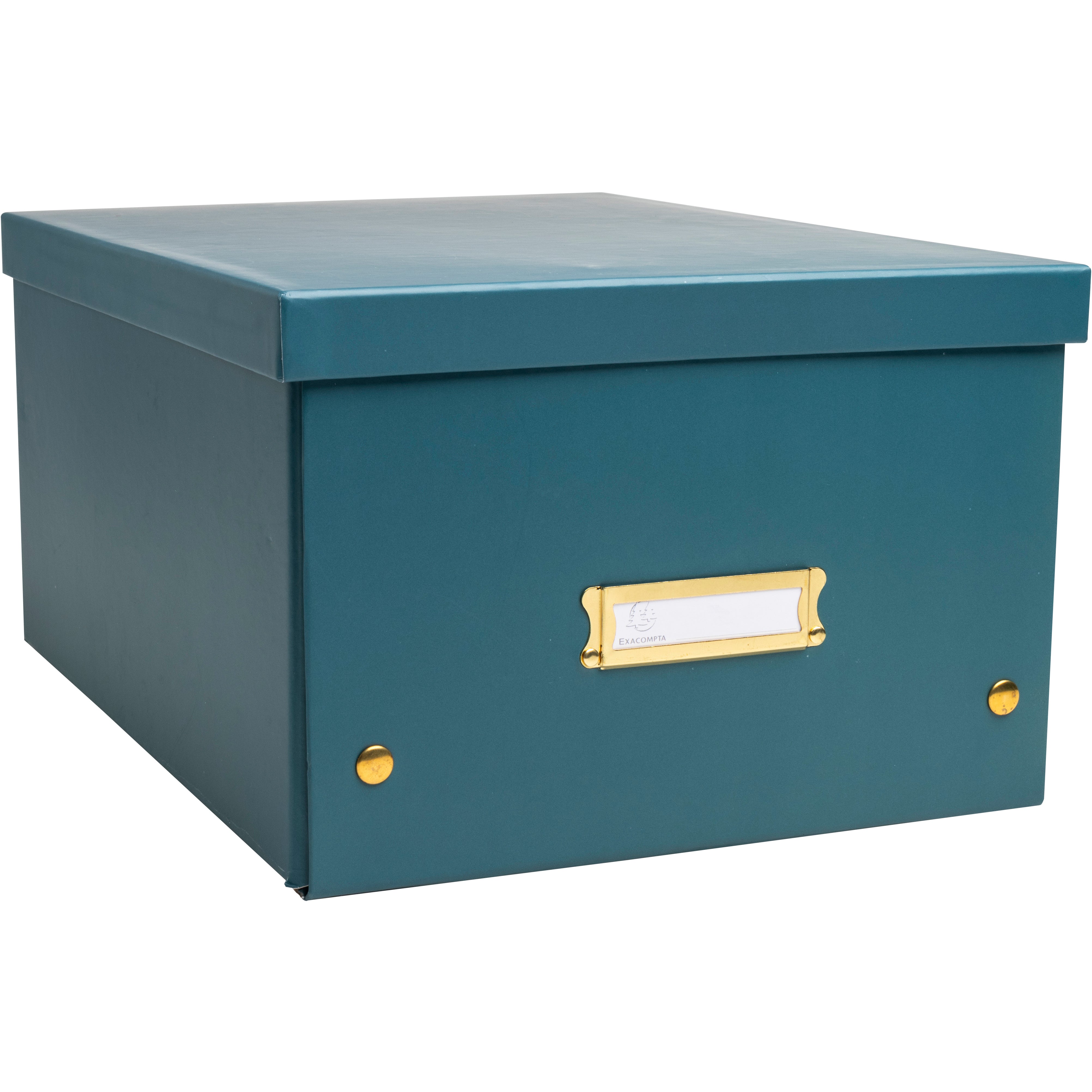 Exacompta Neo Deco Aufbewahrungsbox B 290 × H 30 × T 380 mm – für A4+, Entenblau