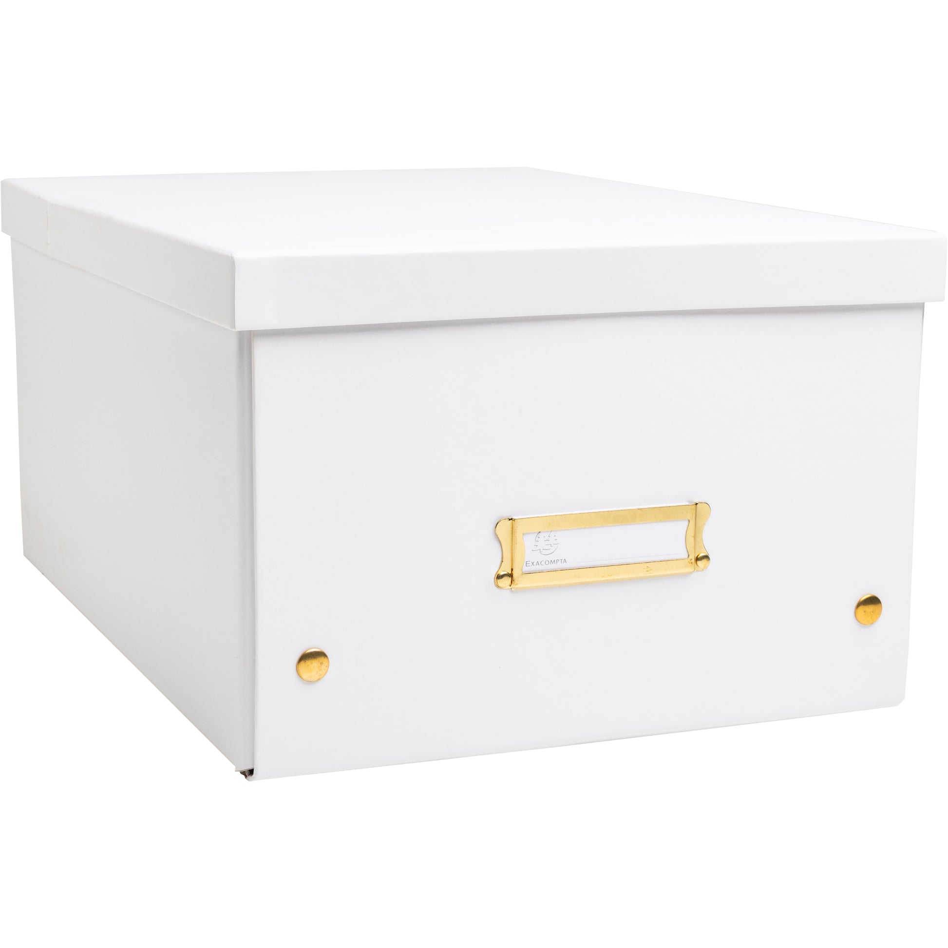 Exacompta Neo Deco Aufbewahrungsbox B 295 × H 35 × T 380 mm – für A4+, stapelbar, weiss