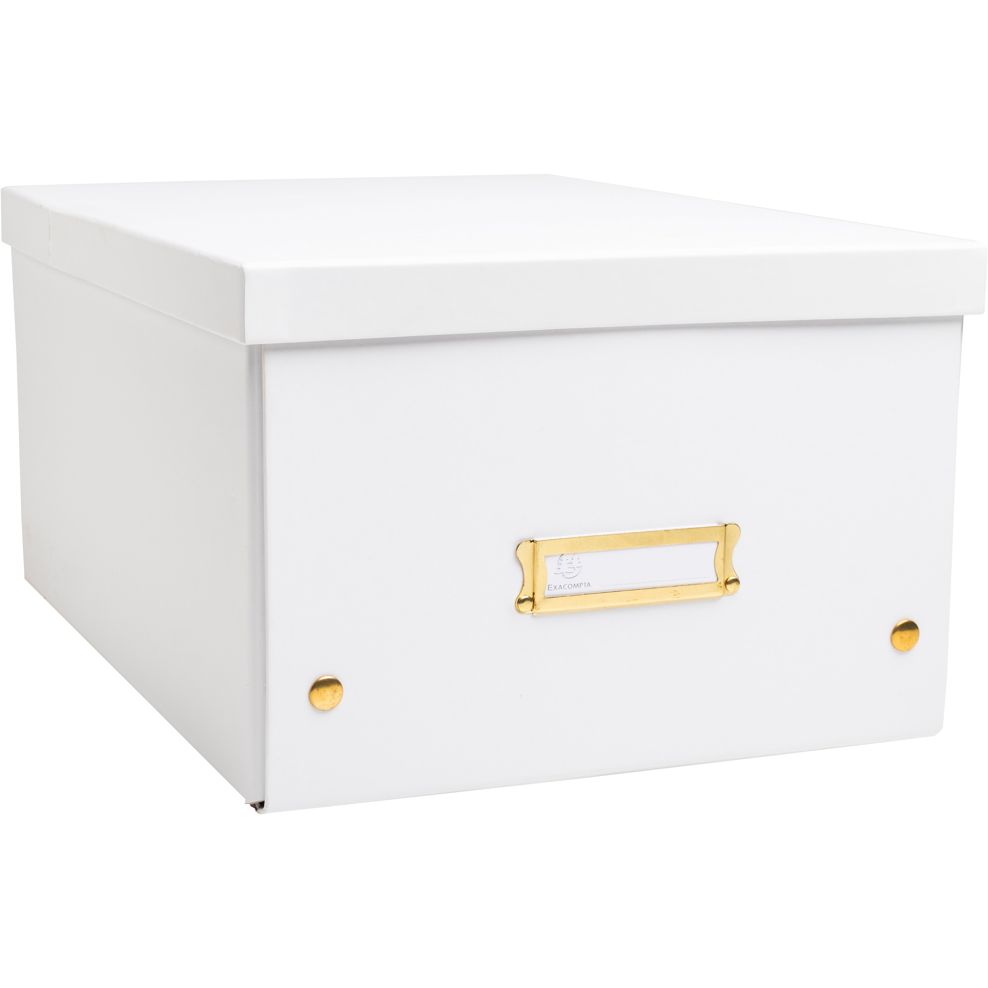 Exacompta Neo Deco Aufbewahrungsbox B 295 × H 35 × T 380 mm – für A4+, stapelbar, weiss