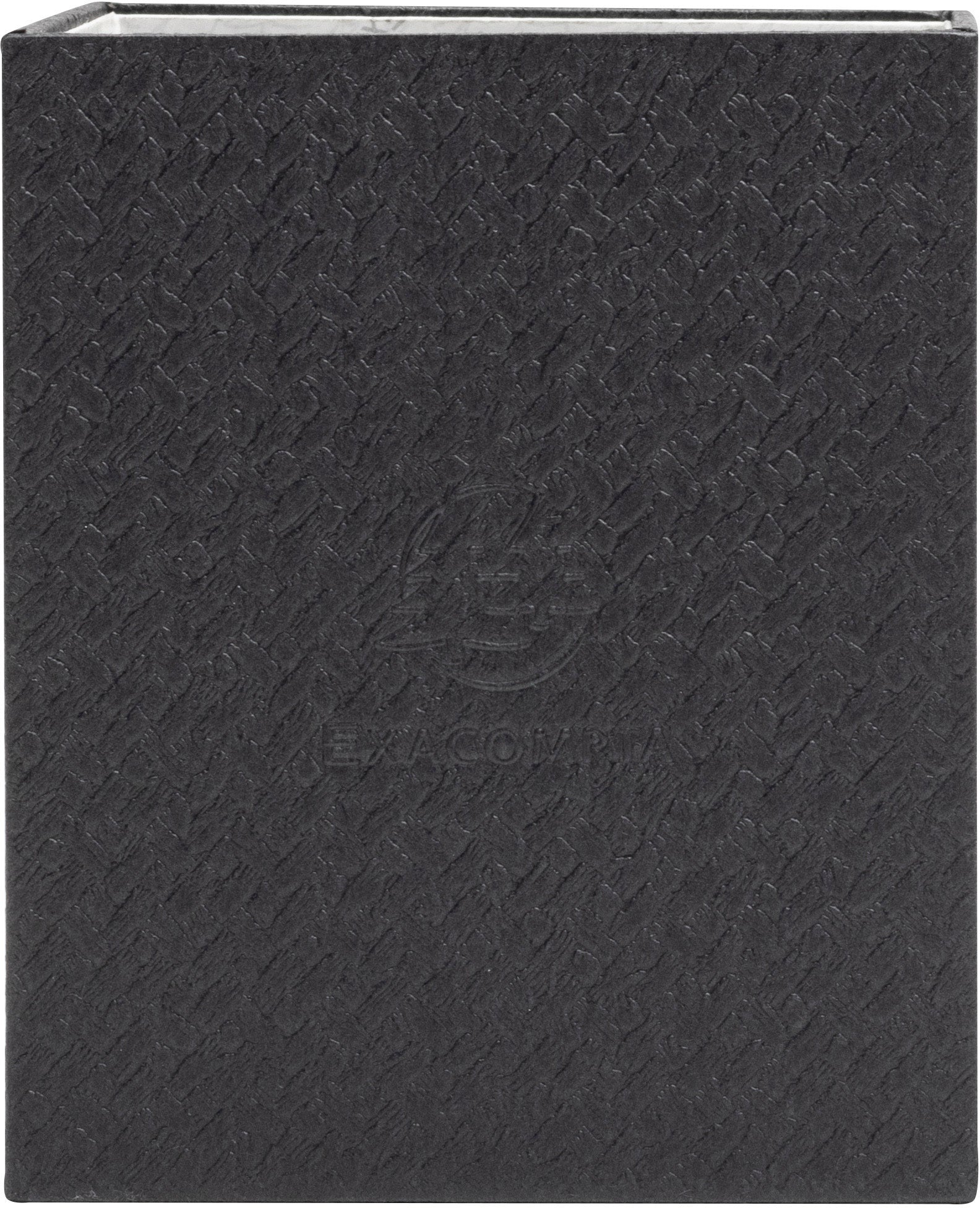 Exacompta OfficeByMe 67601E Stifteköcher – 3 Fächer, Schwarz, Karton, B 91 × H 108 × T 91 mm, 8er-Set