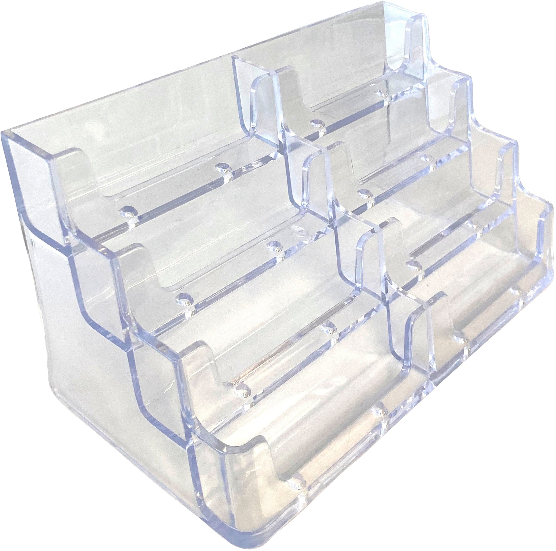 Exacompta Visitenkartenhalter – 8 Fächer, bis zu 400 Karten, Polystyrol (PS), transparent, 150 × 85 × 200 mm