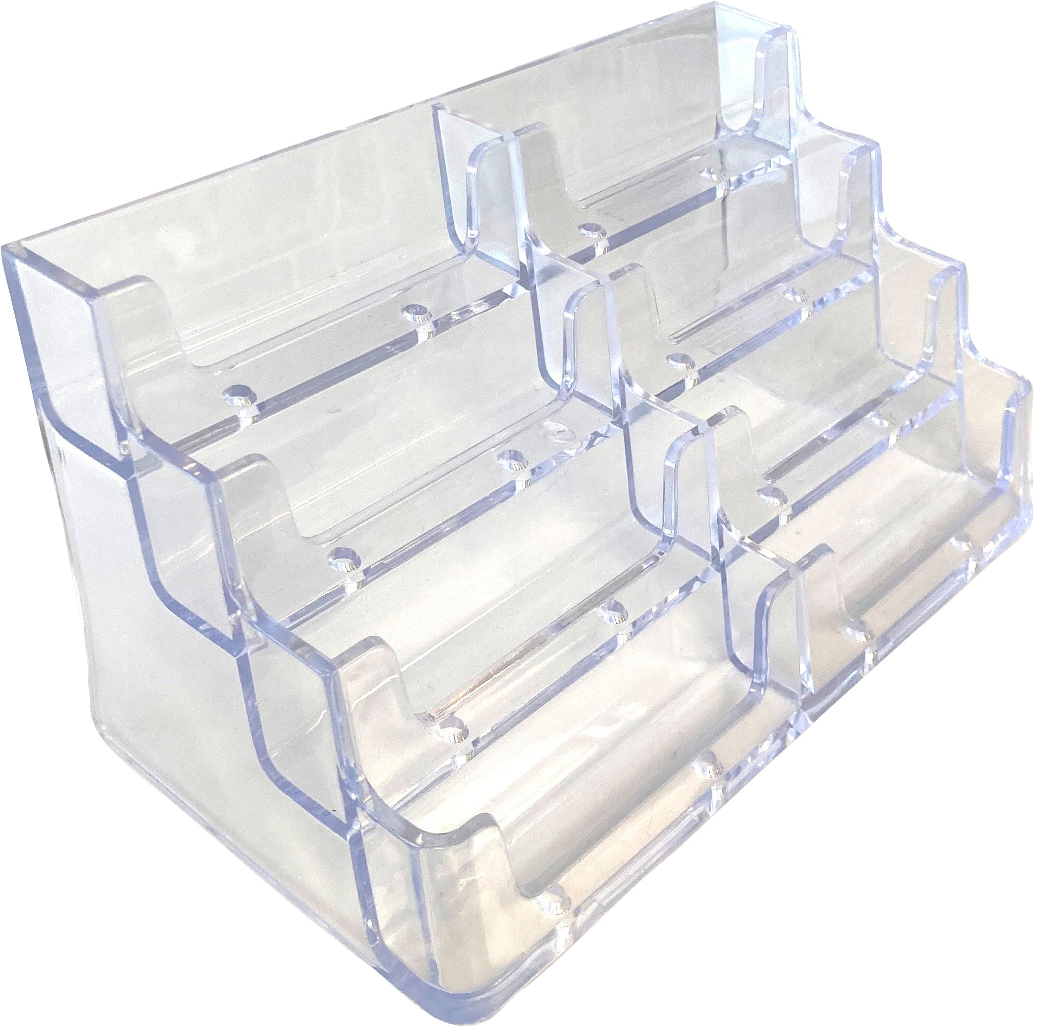 Exacompta Visitenkartenhalter – 8 Fächer, bis zu 400 Karten, Polystyrol (PS), transparent, 150 × 85 × 200 mm