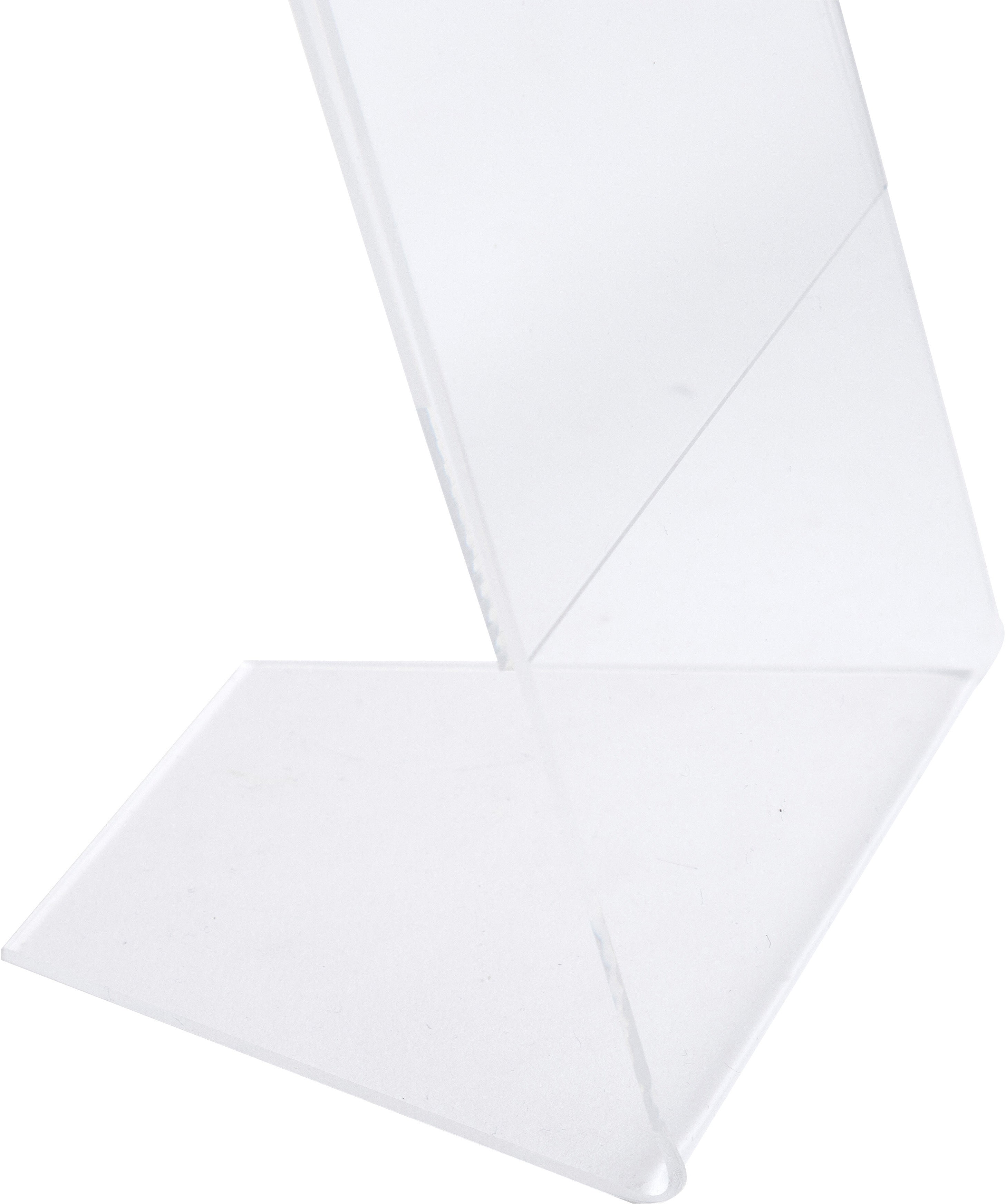 Exacompta Tischprospekthalter – für A3, 1 Fach, Acryl, transparent, B 300 × H 428 × T 115 mm