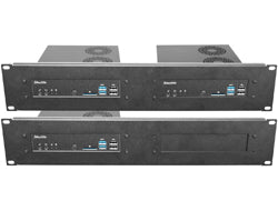 Shuttle PRM01 – 19" 2U Rack-Montagekit für 2 Geräte, für Shuttle XPC slim Barebones, Schwarz