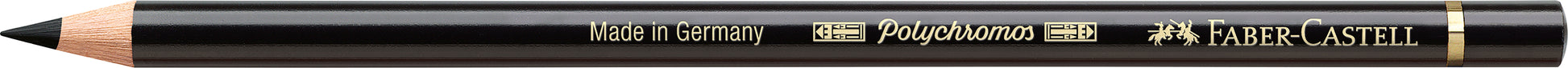 Faber-Castell Buntstifte Polychromos – Einzelstift Schwarz, wisch- und wasserfest