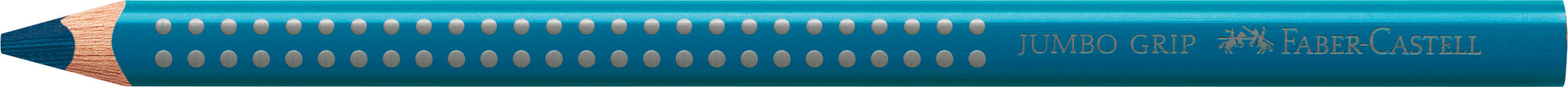 Faber-Castell Buntstift Jumbo GRIP – Aquarell, Dreikant, Minen-Ø 5,3 mm, Einzelstift Kobalttürkis