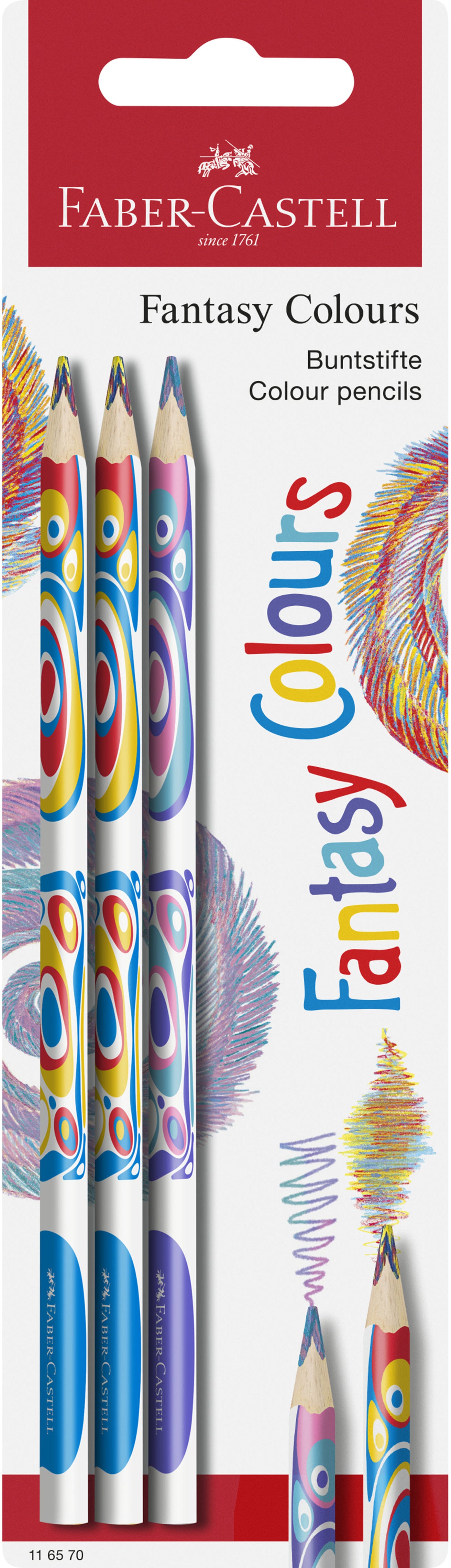 Faber-Castell Mehrfarbenstifte Fantasy Colour – Dreikant, dreifarbige Mine