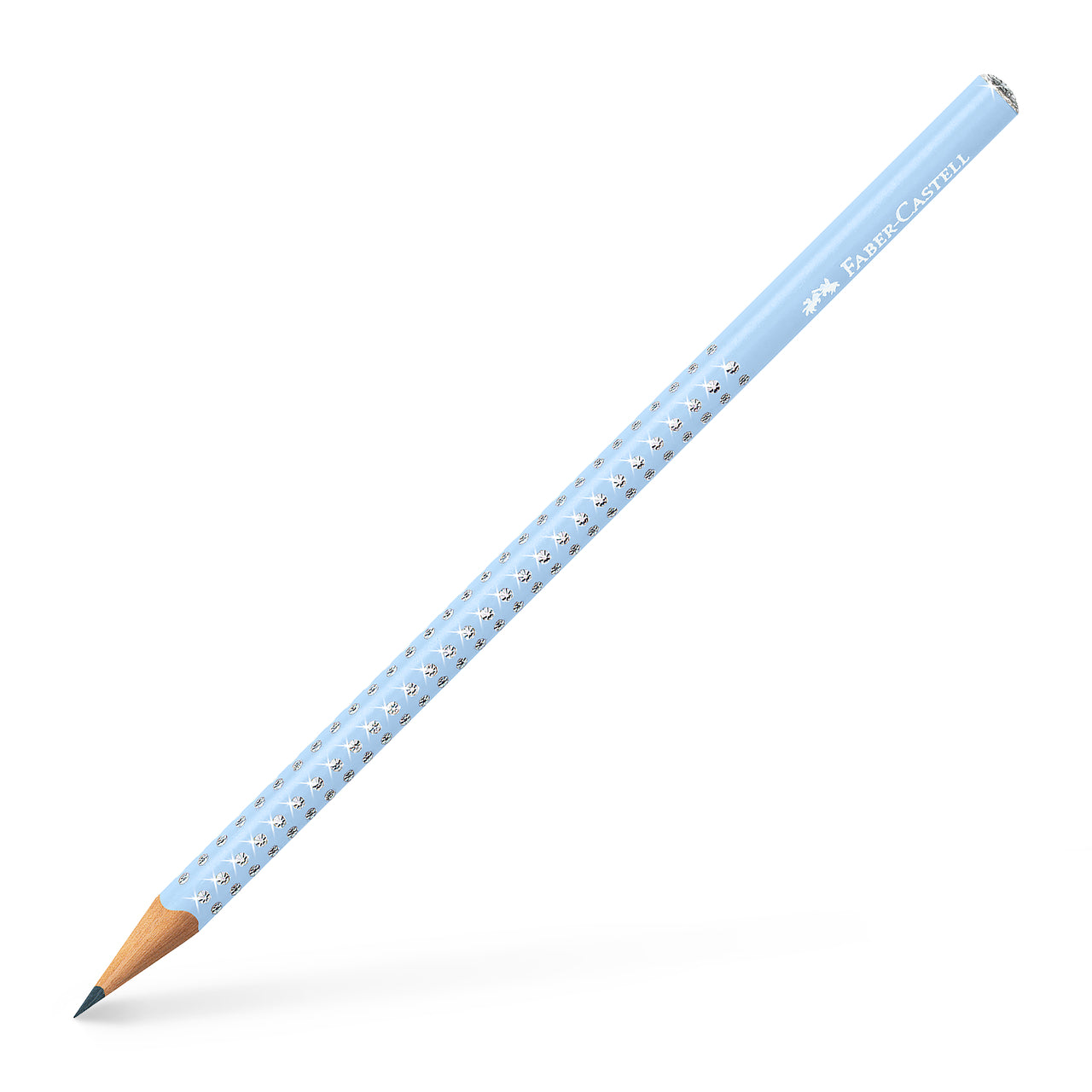 Faber-Castell Sparkle Bleistift B, dreikantig, Himmelblau