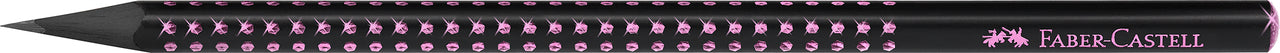 Faber-Castell Sparkle Midnight Bleistift B, dreikantig, rosa