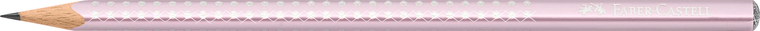 Faber-Castell Sparkle Bleistift B, dreikantig, rosa metallic