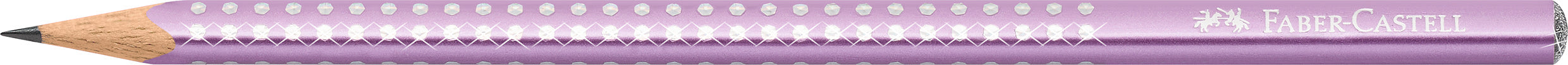 Faber-Castell Sparkle Bleistift B, dreikantig, Jumbo, violett metallic