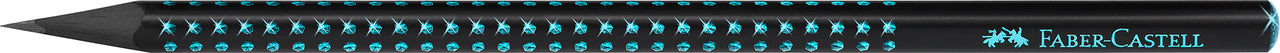 Faber-Castell Sparkle Midnight Bleistift B, dreikantig, für Rechts- und Linkshänder, ocean