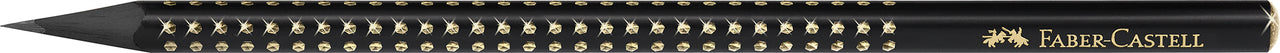 Faber-Castell Sparkle Midnight Bleistift B, dreikantig, gold