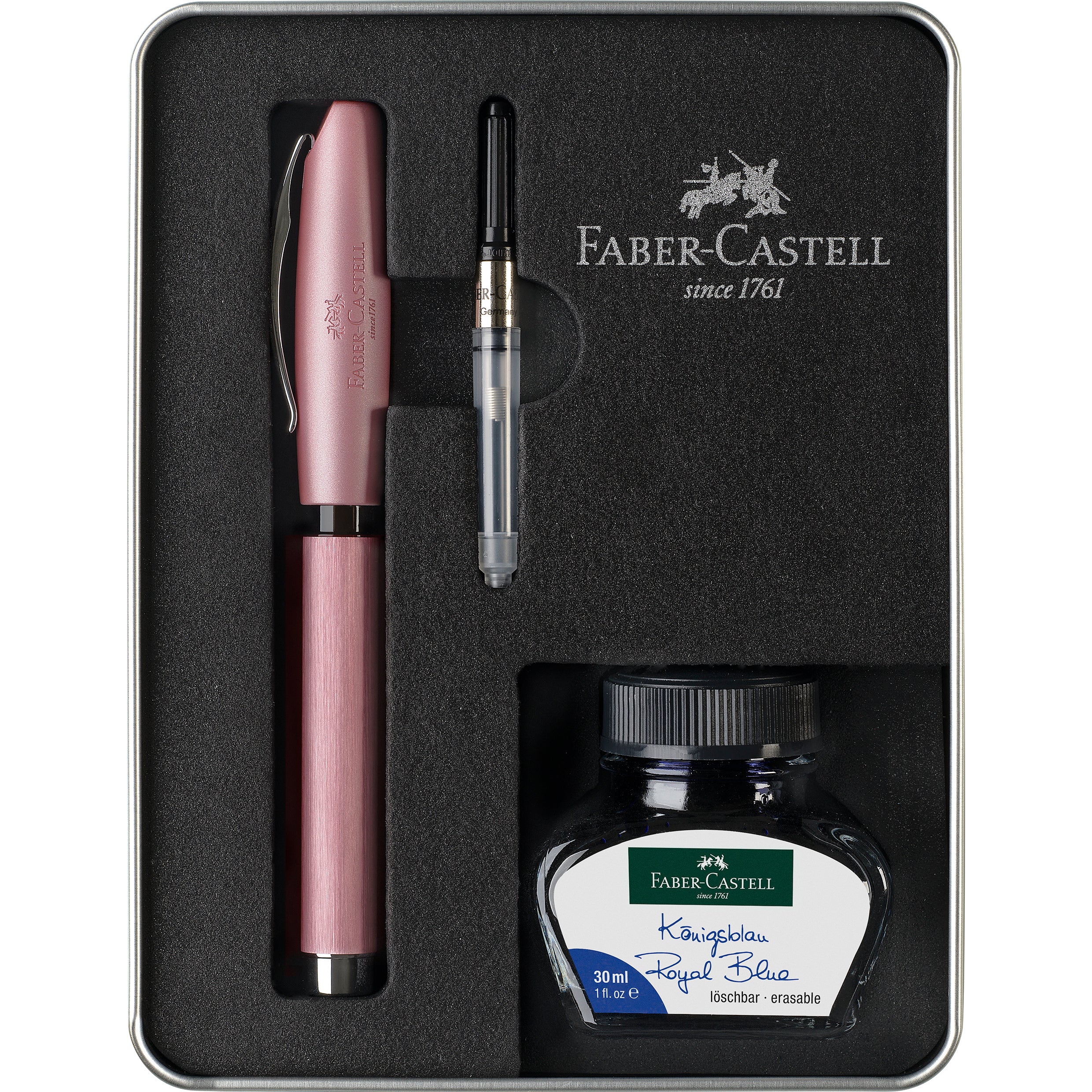 Faber-Castell Essentio – Füllfederhalter – M – Rosé – Aluminium – Geschenkbox