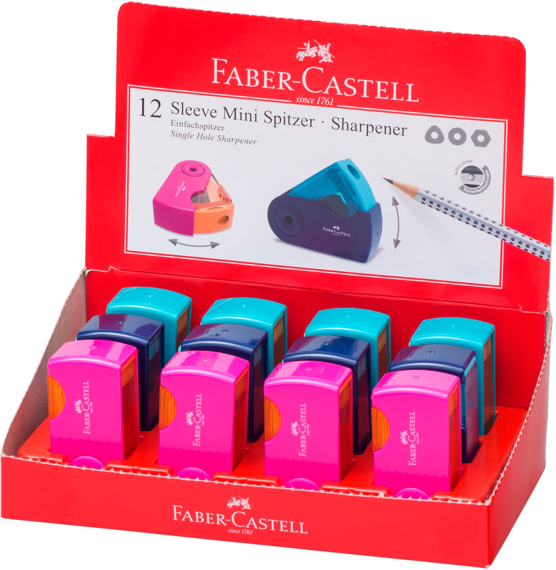 Faber-Castell Sleeve Mini 182714 Spitzdose – farbig sortiert