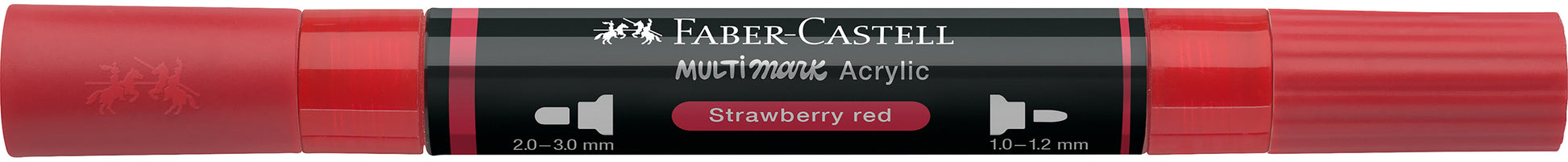 Faber-Castell Multimark Acrylmarker – Doppeltspitze 1–3 mm – Erdbeerrot